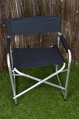 Aluminium & Canvas Directors Garden / Camping Chair - Black • £27.75