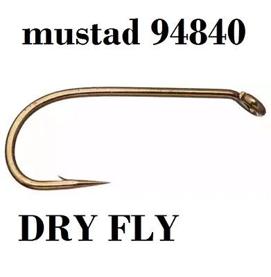 Mustad 94840 Dry Fly Hooks (r50-94840 Signature Series) #18 #16 #14 #8 #6 • $4.50