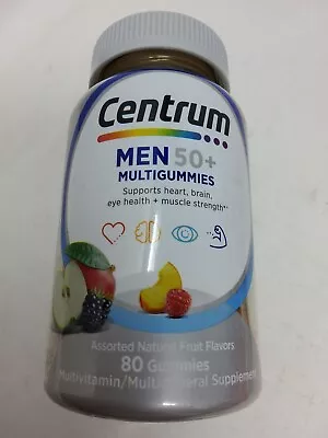 CENTRUM MEN 50+ ASSORTED NATURAL FRUIT FLAVORS 80 MULTIGUMMIES  Exp 05/2024 • $10.90