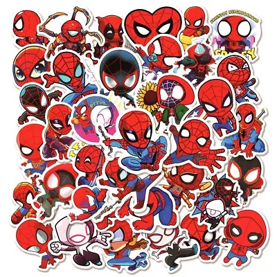 Spider Stickers 50 Pcs Spiderman For Phone Laptop Sticker Water Bottle NEW • £2.99