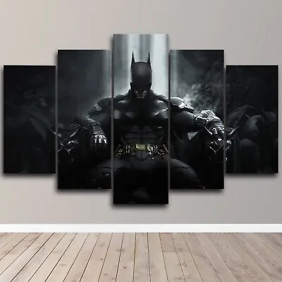 Batman Throne Dark Knight Film 5 Piece Canvas Wall Art Print Poster Home Decor • $175.74