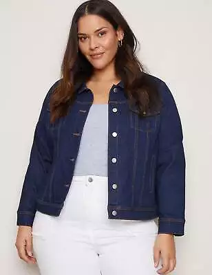 AUTOGRAPH - Plus Size - Womens Jacket -  Cotton Long Sleeve Denim Jacket • $51.27
