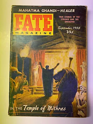 FATE September 1955 Vintage Pulp Magazine Occult Cover VG-FN • $24.30