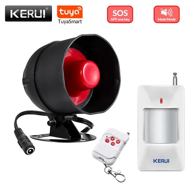 KERUI Wireless 110dB Live Siren Home Security Alarm System Tuya APP Control • $13.31