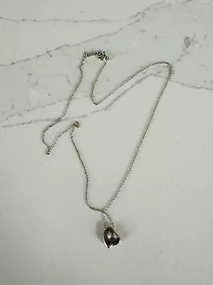 Tiffany & Co. Elsa Peretti 16 In Necklace 10mm Bean Pendant 925 Sterling • $225