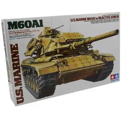 Tamiya 35157 U.S Marine M60A1 Reactive Armor Tank Plastic Model Kit Scale 1:35 • £30.10