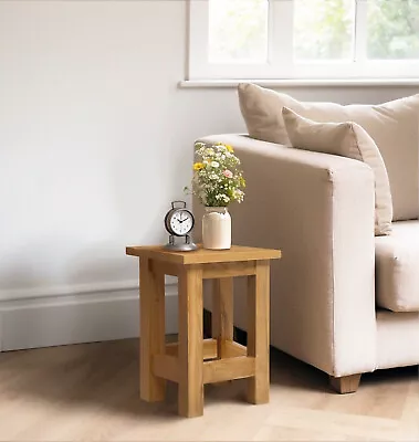 Small Oak Side Table | Solid Wood Slim Occasional/Coffee/Lamp/End/Console Stand • £49.99