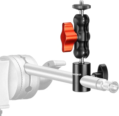 NEEWER 1/4inch Screw Mount Adapter With Dual Joint Tilt For C Stand Boom Arm • $45.99