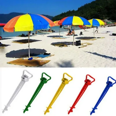 $12.98 • Buy Outdoor Umbrella Base Adjustable Plastic Sand Ground Fixing Anchor Stand Holder