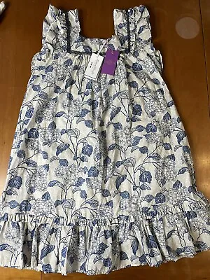 Tartine Et Chocolat Liberty Of London NWT Blue/Tan Floral Cotton Dress-12Yrs • £55.43