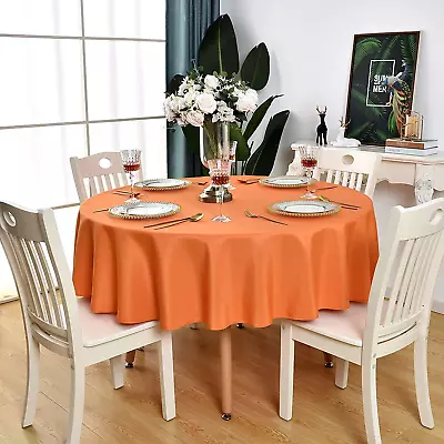 KAIPHO Orange Round Tablecloth Waterproof Stain Resistant Wrinkle Free Table  • $17.98