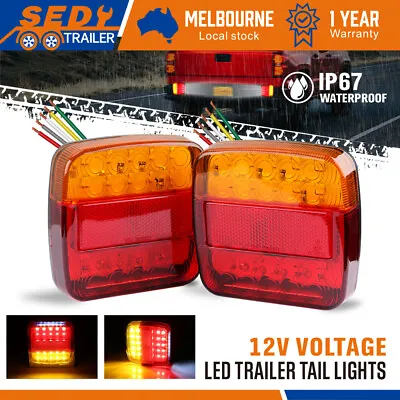 $22.99 • Buy 2x 26 LED Stop Indicator Trailer Tail Lights Truck Caravan Lamp Number Light