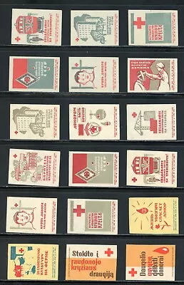 Vintage Matchbox Advertising Labels Lot Of 36 Different !! Qq53 • $1.45