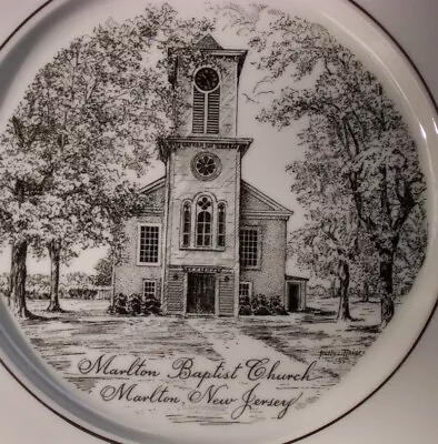 1955 Marlton Baptist Church Marlton NJ Burlington Co Plate New Jersey • $8.32