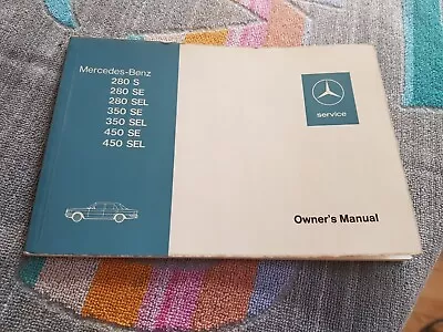 Mercedes Benz S Class 280 350 450 SE SEL S W116 Owner's Manual Driver's Handbook • $63.13