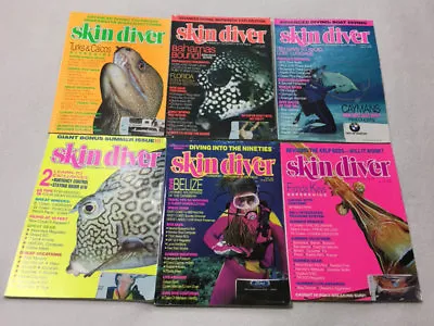 Skin Diver Magazine 1990 Lot Of 6 Issues Vintage • $19.99