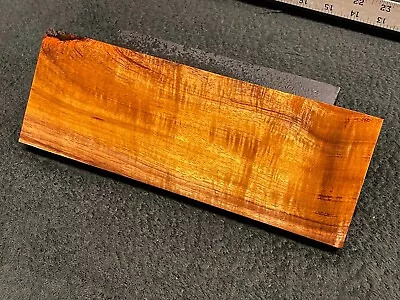 EXHIBITION GRADE Hawaiian Curly Koa Billet Wood: 10.75  X 3.875  X 0.875+  • $38