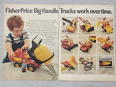 1978 Magazine Advertisement Page Fisher-Price Big-Handle Toy Trucks Print Ad • $9.99