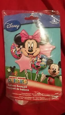 Brand New Minnie Mouse 5pc Bouquet Birthday Party Foil Balloons Decorations • £11.67