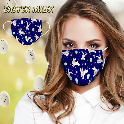 🐇 10-100X Adult Easter Protection 3 Layer Cartoon Disposable Face Mask Print • $17.97