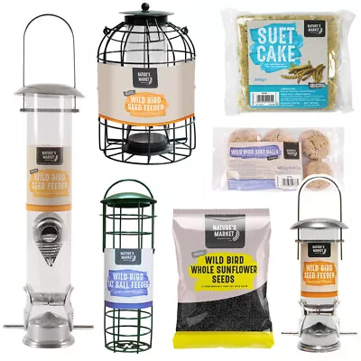 Squirrel-Proof Bird Feeders & Bird Feed Seed Peanuts Suet Balls + Free Delivery • £4.99