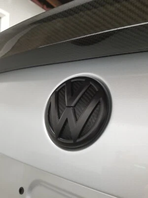 $8.95 • Buy VW Jetta GLI MK6 B7 Passat 3M 1080 Carbon Fiber Trunk Emblem Insert Underlay