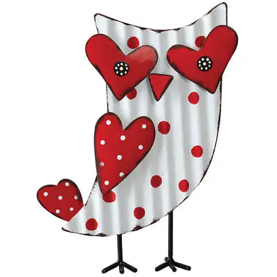 Metal Owl With Hearts Tabletop Decor By Holiday PeakTM • $22.65