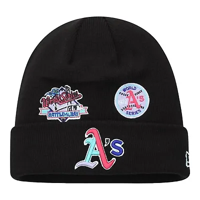 New Era Oakland Athletics MLB Knit Beanie Hat World Series Patch • $29.94