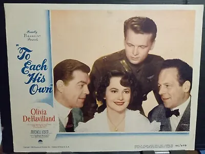 £38.44 • Buy Lobby Card 1946 TO EACH HIS OWN Oliva De Havilland John Lund Terry Goodwin Cast