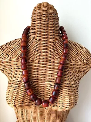 Vintage Tibetan Horn Beads Necklace. • $12.99