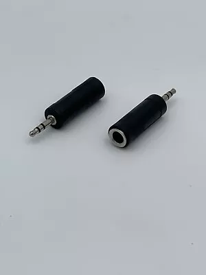 2 Pack - 6.35mm 1/4 6.3mm Stereo Socket To 3.5mm Jack Headphone Adapter • £2.99