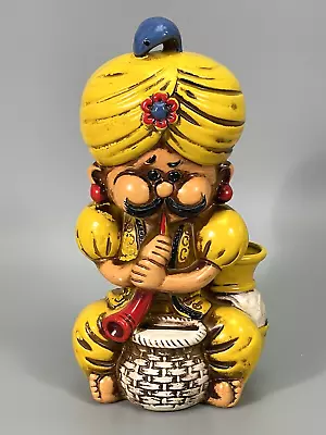 Vintage Piggy Bank Snake Charmer Coin Bank Swami Cobra Ceramic Japan 1950s Rare • $59.49