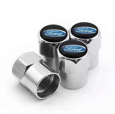 For FORD Car Tyre/Tire Valve Stem Caps Silver Falcon GT BA FG ST Alloy Wheel X4 • $9.19