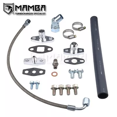 Mitsubishi 4G63T EVO 4~9 W/ Garrett T3 T4 T04 Turbo Oil Feed & Return Line Kit • $112.59