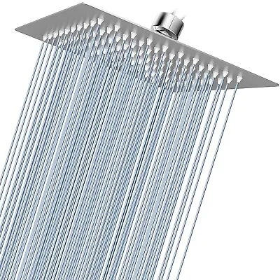 HIGH PRESSURE Rain Shower Head Stainless Steel 16 Inch Square Shower Head Combos • $33.99