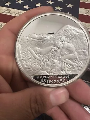 1987 Mexico 5oz Rare Coin Proof  • £395.90