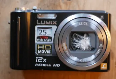 Panasonic LUMIX DMC-TZ7  12.1MP Digital Camera - Black- Faulty • £5.99