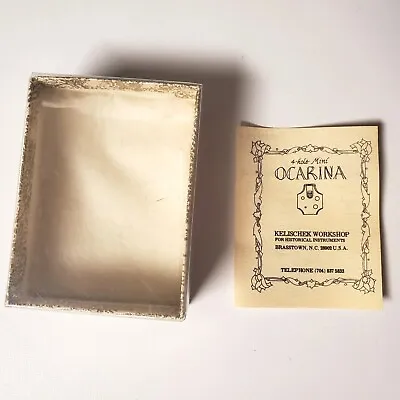 VTG Kelischek Mini 4 Hole Pendant Ocarina Instruction Box Unique Zelda Music  • $9.96