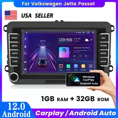 Android Car Stereo Radio CarPlay For VW Passat Golf MK5 MK6 Jetta Head Unit 32GB • $139.99