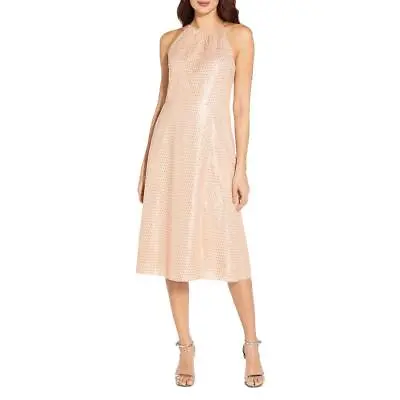 Aidan By Aidan Mattox Womens Halter Sequined Cocktail And Party Dress BHFO 4315 • $13.99