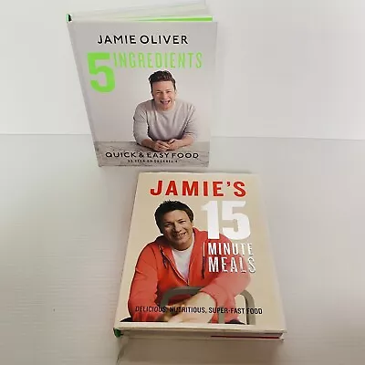 $32.99 • Buy Jamie Oliver - Bundle Of 2 Cookbooks - 5 Ingredients, 15 Minute Meals Hardback
