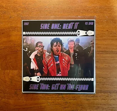 Michael Jackson - Beat It 7  45 RPM Single 1982 Vinyl Record W/Custom Sleeve • $16