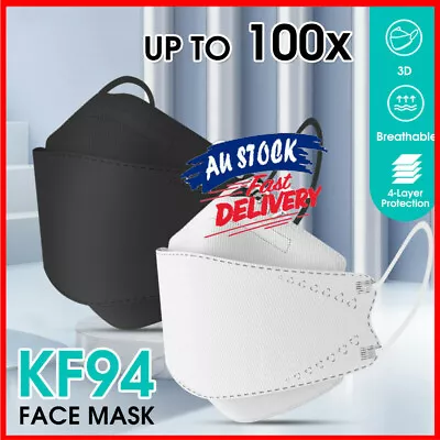 10-100pcs KF94 Face Masks Adult Protective Cover Mask 4-Layer Filter Comfortable • $30.02