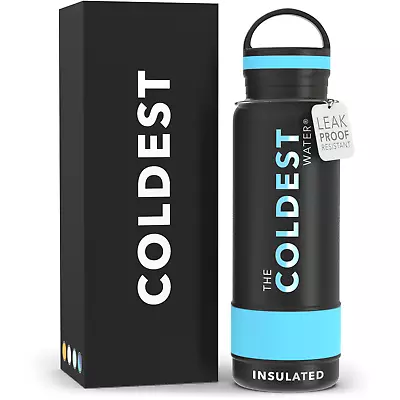 Coldest Insulated Water Bottle With Handle Lid Leak Proof Stainless Steel- 21oz • $31.99