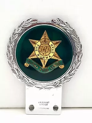 Vintage J.r. Gaunt The Burma Star Car Auto Badge Original Chrome Enamel England • $149.99