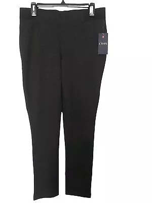 Chaps Women's Melange Elastic Waist Knit Gray Legging Super Streteh MSRP $60 • $17.99