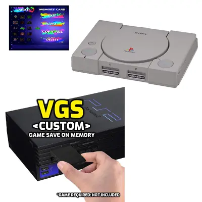 $39.99 • Buy PlayStation (PS1) Custom Memory Card Game Saves Unlocked PSX Videogamestart VGS