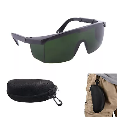 Safety Glasses Goggles Laser LED Light Eyes Protection Anti-UV W/ Case Anti Fog • £8.99