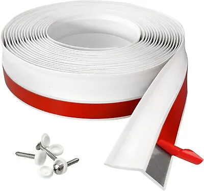 Garage Door Seal Top And Sides Seal Strip 34FT Rubber Weather Stripping (White) • £22.19