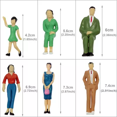 Model Trains 1:25 Painted Sitting Figures G Scale Stand People Different Poses • $13